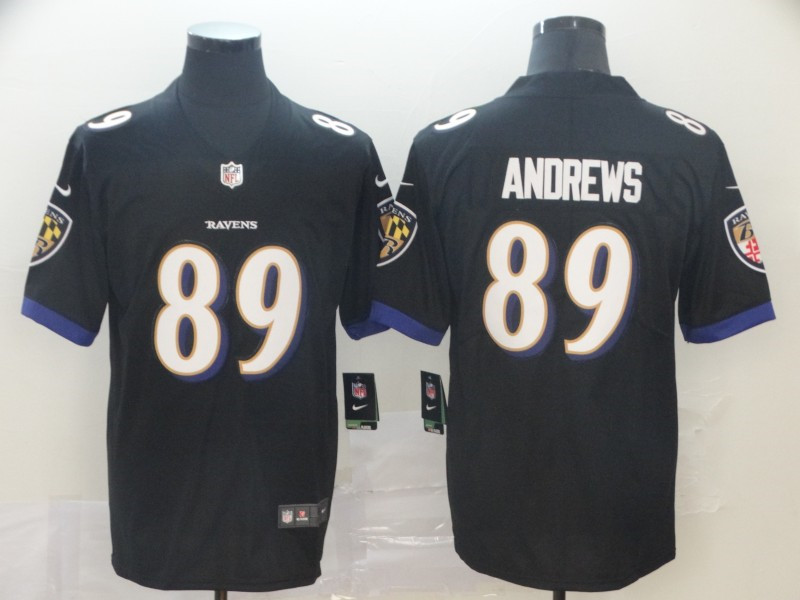 Men's Baltimore Ravens #89 Mark Andrews Nike Black Speed Machine Limited  Jersey