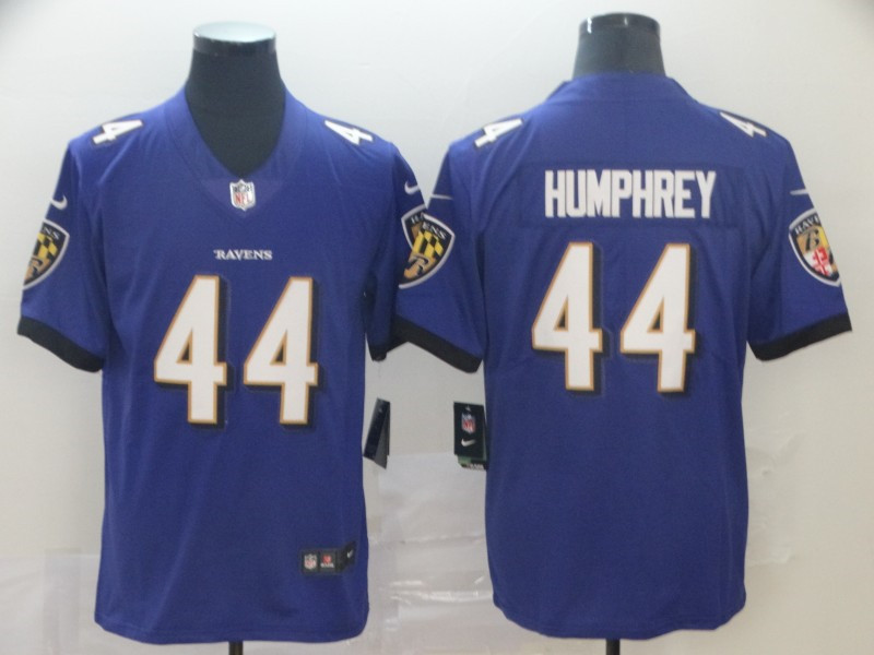 Men's Baltimore Ravens #44 Marlon Humphrey Nike Purple Vapor Elite Player Jersey