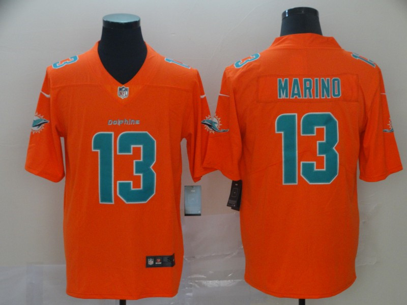 Men's Miami Dolphins #13 Dan Marino  Nike Orange Inverted Legend Jersey