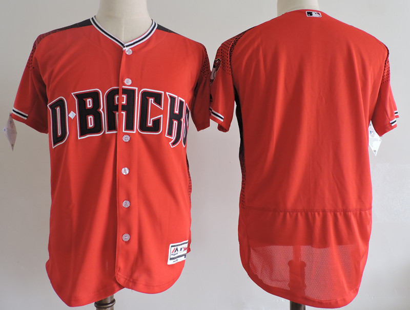 Men's Arizona Diamondbacks Blank Majestic Red Flex Base Player Jersey 