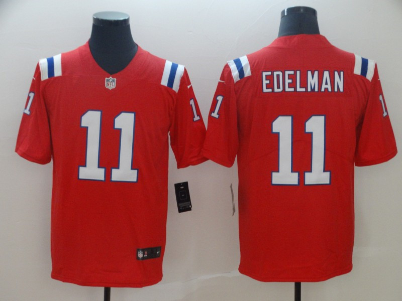 Men's New England Patriots #11 Julian Edelman Red Nike Vapor Untouchable Limited Jersey