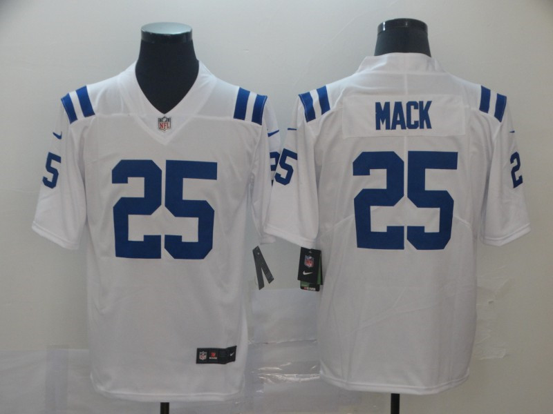 Men's Indianapolis Colts #25 Marlon Mack Nike White NFL Vapor Limited Jersey