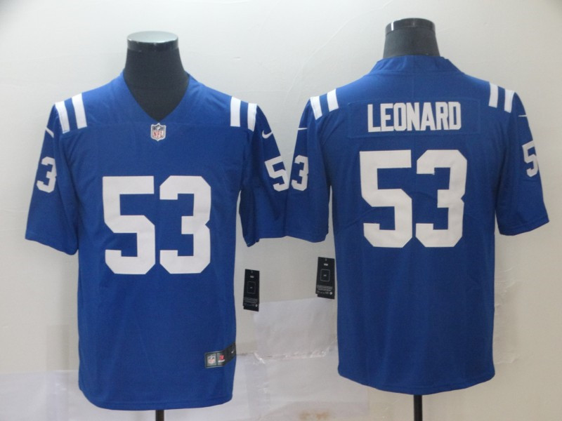 Men's Indianapolis Colts #53 Darius Leonard Nike Royal NFL Vapor Limited Jersey