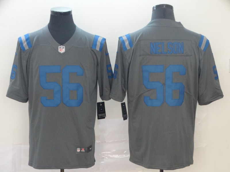 Men's Indianapolis Colts #56 Quenton Nelson Grey Nike Inverted Legend Jersey
