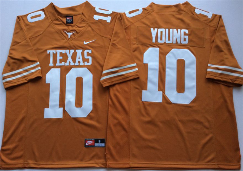 Men's Texas Longhorns #10 Vince Young Nike Orange Football Jersey