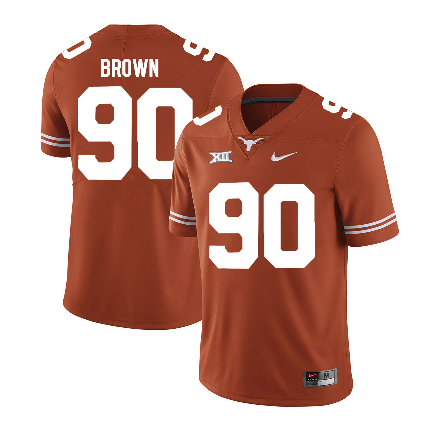 Men's Texas Longhorns #90 Malcom Brown Nike Orange Football Jersey