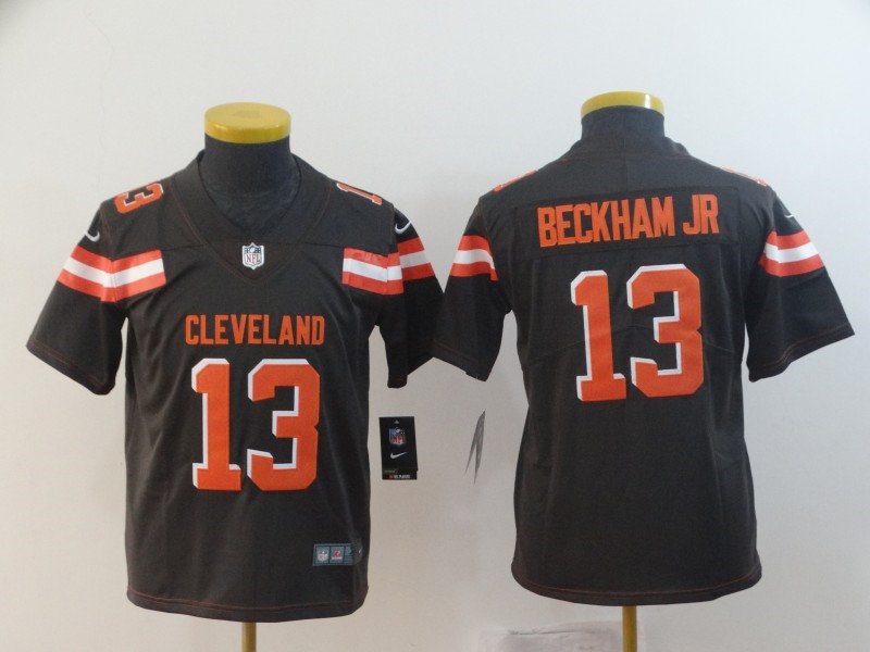 Youth Cleveland Browns #13 Odell Beckham Jr Nike Brown Jersey