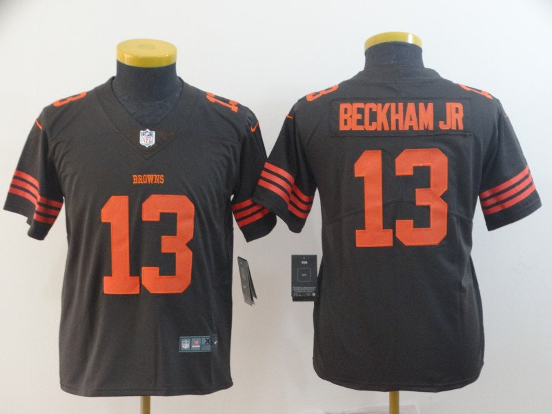 Youth Cleveland Browns #13 Odell Beckham Jr Nike Brown Legend Player Jersey