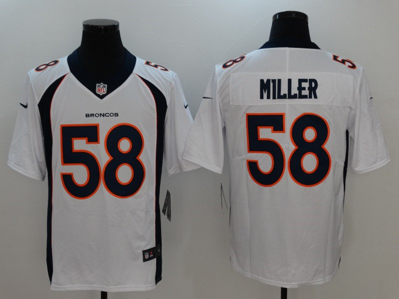 Men's Denver Broncos #58 Von Miller  White Nike NFL Vapor Untouchable Limited Jersey