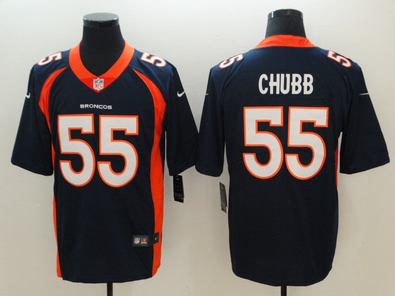 Men's Denver Broncos #55 Bradley Chubb Navy Nike NFL Vapor Untouchable Limited Jersey