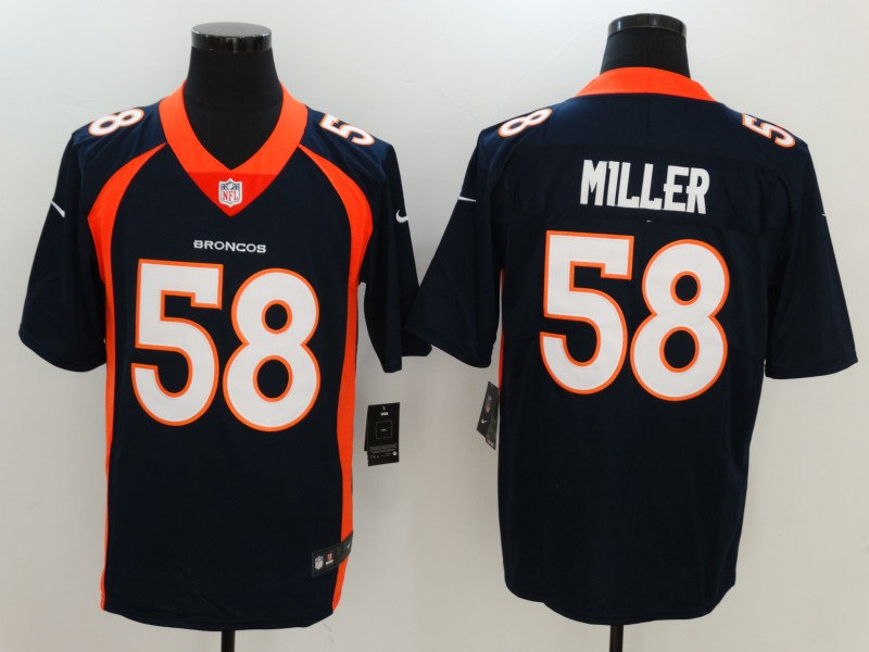 Men's Denver Broncos #58 Von Miller Navy Nike NFL Vapor Untouchable Limited Jersey