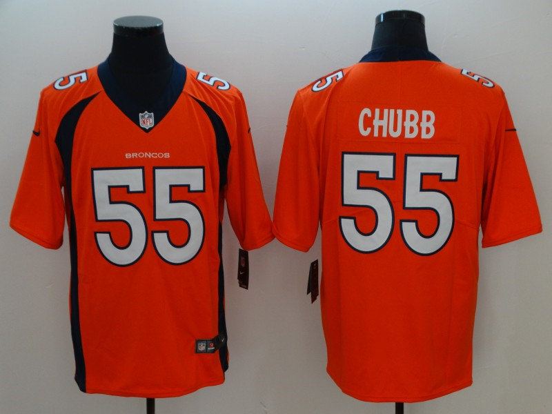 Men's Denver Broncos #55 Bradley Chubb Orange Nike NFL Vapor Untouchable Limited Jersey