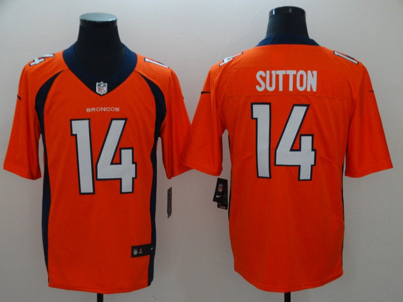 Men's Denver Broncos #14 Courtland Sutton Orange Nike NFL Vapor Untouchable Limited Jersey