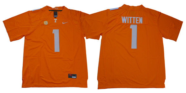 Mens Tennessee Volunteers #1 Jason Witten Nike Orange NCAA Football Jersey