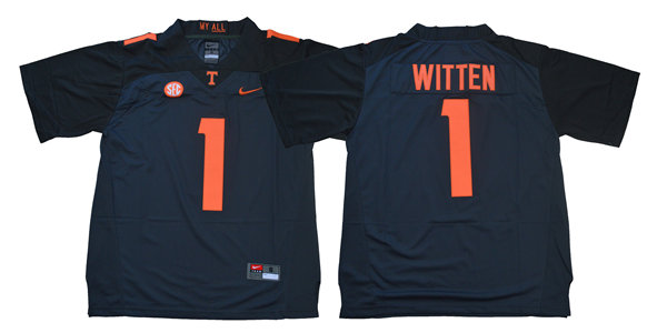 Mens Tennessee Volunteers #1 Jason Witten Nike Grey Football Jersey