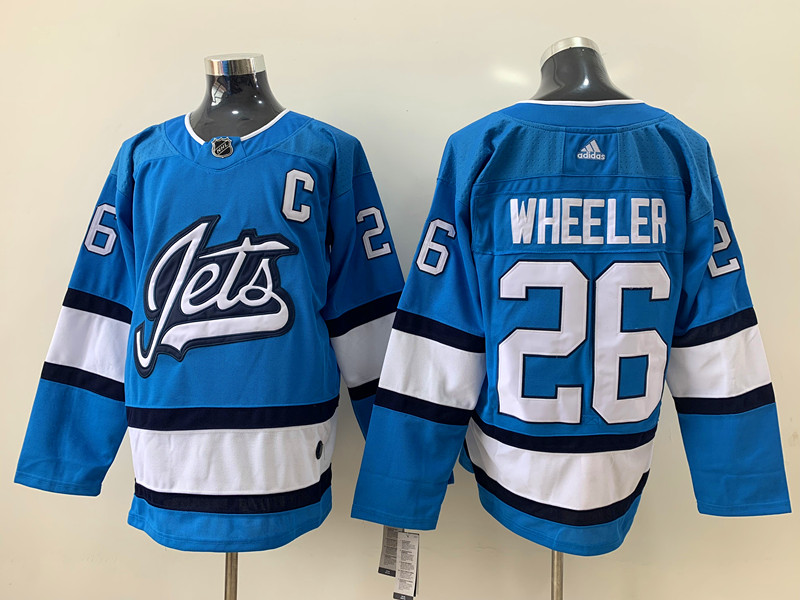 Men's Winnipeg Jets #26 Blake Wheeler adidas Blue Alternate Jersey