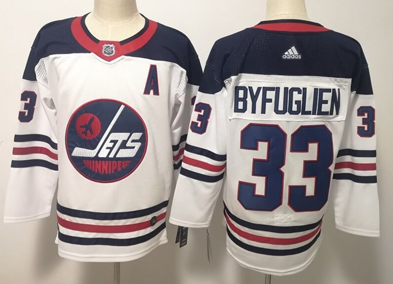 Men's Winnipeg Jets #33 Dustin Byfuglien White Heritage  Jersey