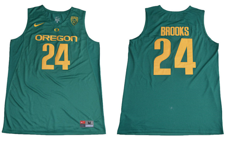 Mens Oregon Ducks #24 Dillon Brooks Nike Apple green Basketball Jersey
