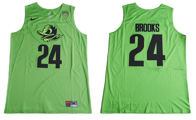 Mens Oregon Ducks #24 Dillon Brooks Nike grass green Basketball Jersey