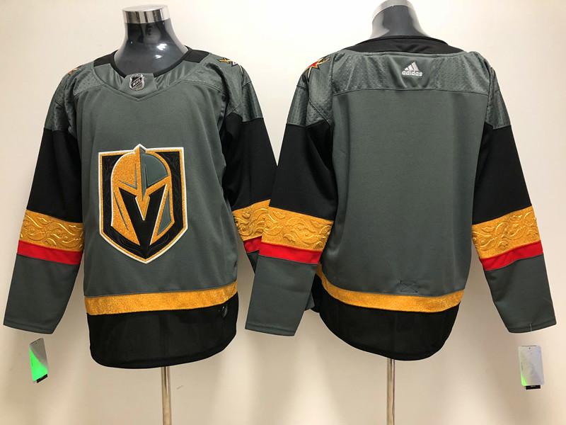 Men's Vegas Golden Knights Blank Adidas Grey Jersey