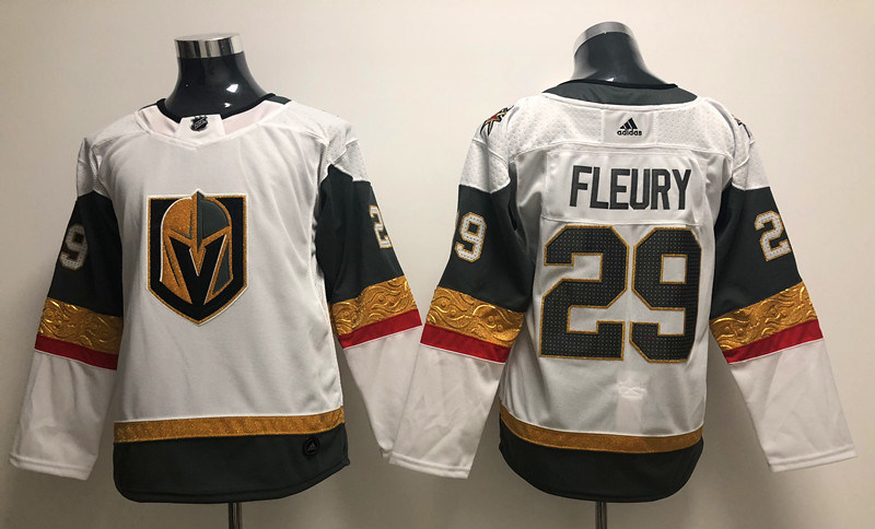 Men's Vegas Golden Knights #29 Marc-Andre Fleury Adidas White Jersey