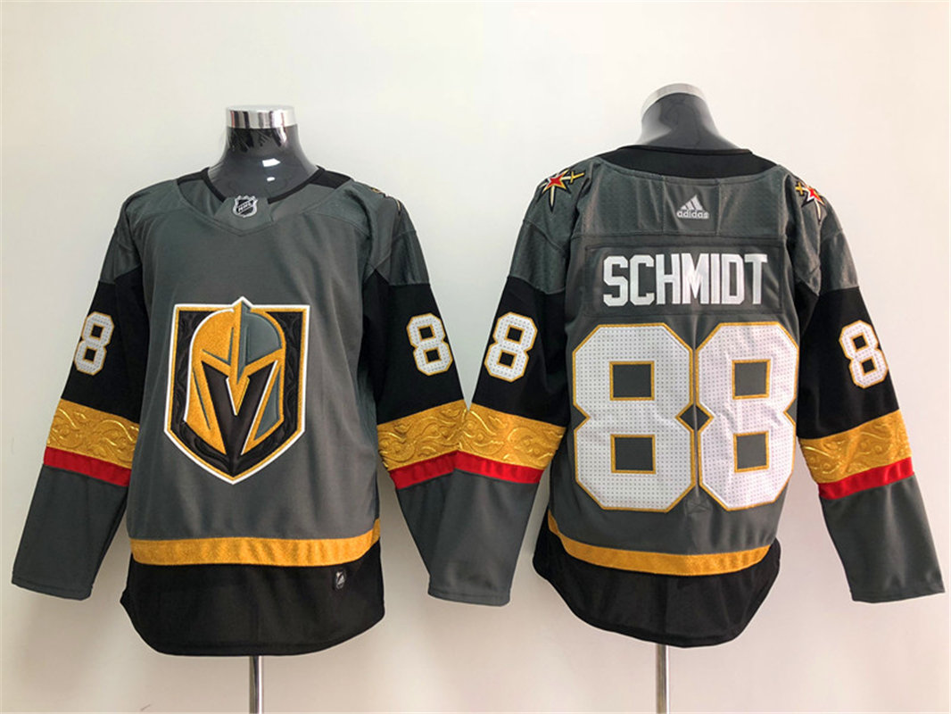Men's Vegas Golden Knights #88 Nate Schmidt Adidas Grey Jersey