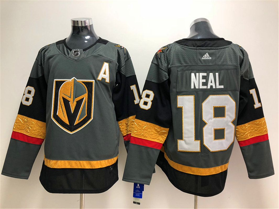 Men's Vegas Golden Knights #18 James Neal Adidas Grey Jersey