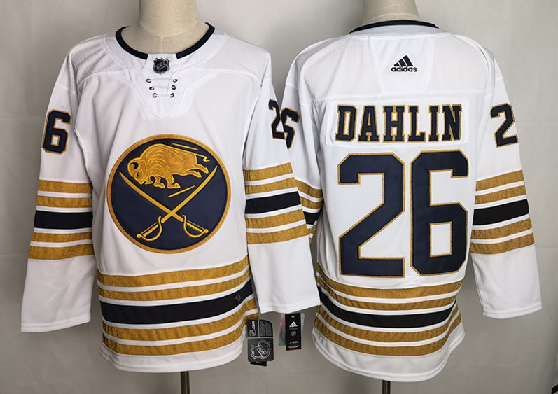 Men's Buffalo Sabres #26 Rasmus Dahlin White 50th Season Premier Player Jersey