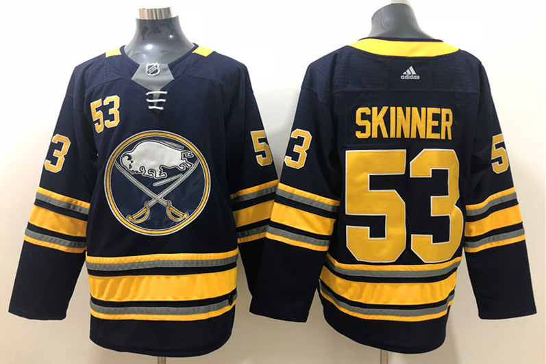 Men's Buffalo Sabres #53 Jeff Skinner Adidas Home Navy  Jersey