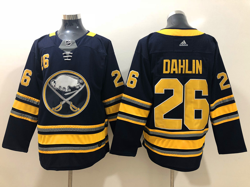Men's Buffalo Sabres #26 Rasmus Dahlin Adidas Home Navy Jersey