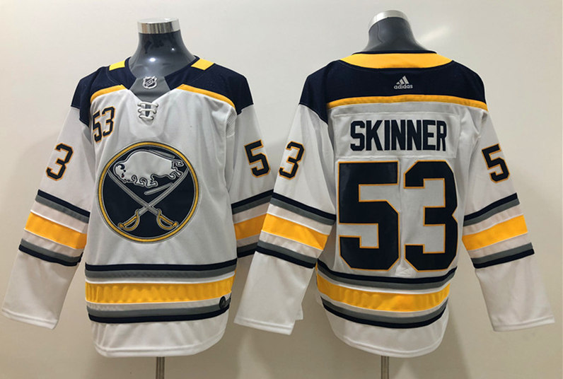 Men's Buffalo Sabres #53 Jeff Skinner Adidas Away White Jersey