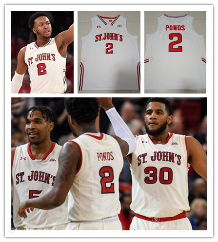 Men's  NCAA St. John's Red Storm Under Armour White Basketball Custom Jersey