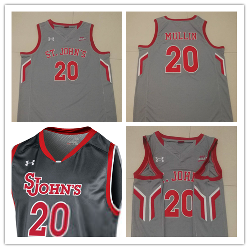 Men's  NCAA St. John's Red Storm Under Armour Grey Basketball Custom Jersey