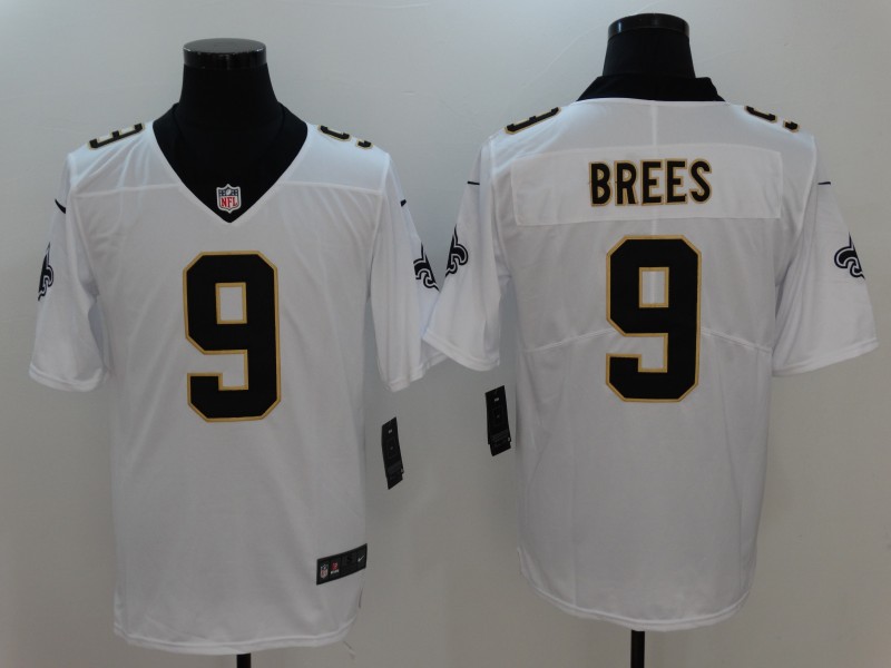 Men's New Orleans Saints #9 Drew Brees White Nike Vapor Untouchable Limited Jersey