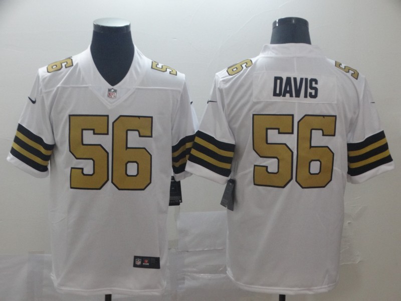 Men's New Orleans Saints #56 Demario Davis  Nike White Color Rush Legend Player Jersey