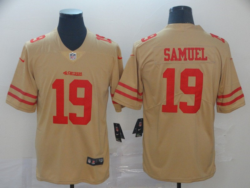 Men's San Francisco 49ers #19 Deebo Samuel  Nike Gold Inverted Legend Jersey