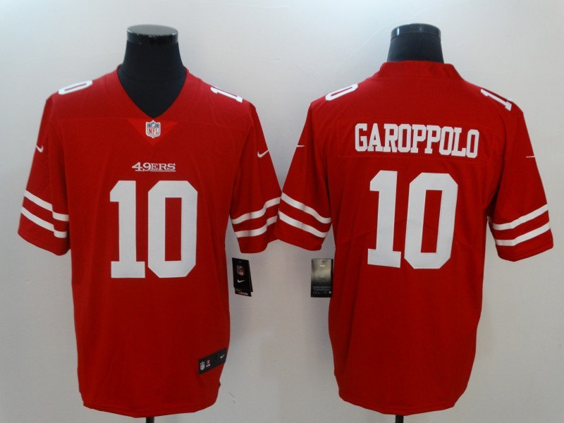 Men's San Francisco 49ers #10 Jimmy Garoppolo Red Nike Vapor Untouchable Limited Jersey
