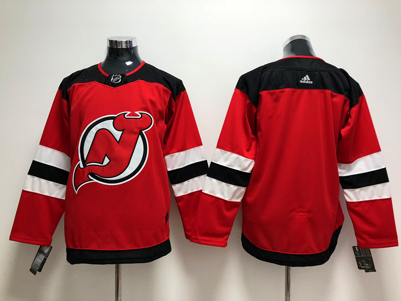 Men's New Jersey Devils Blank Adidas Home Red Jersey