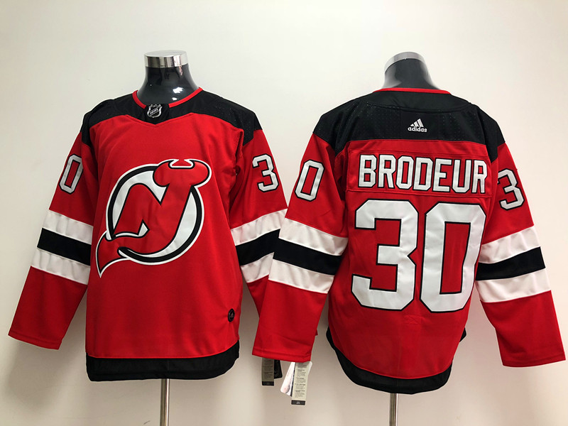 Men's New Jersey Devils Retired Player #30 Martin Brodeur Adidas Home Red Jersey