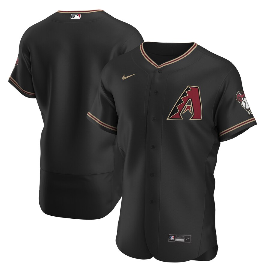 Men's Arizona Diamondbacks Nike Black Alternate 2020 Authentic Team Jersey