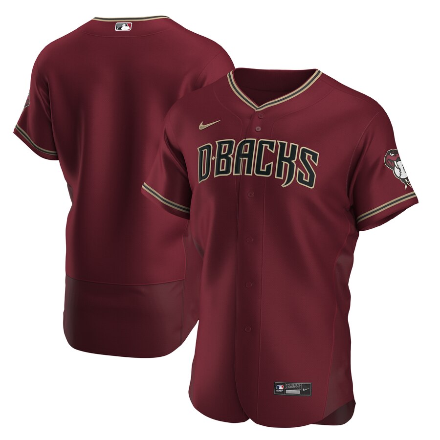 Men's Arizona Diamondbacks Nike Crimson Alternate 2020 Authentic Team Jersey