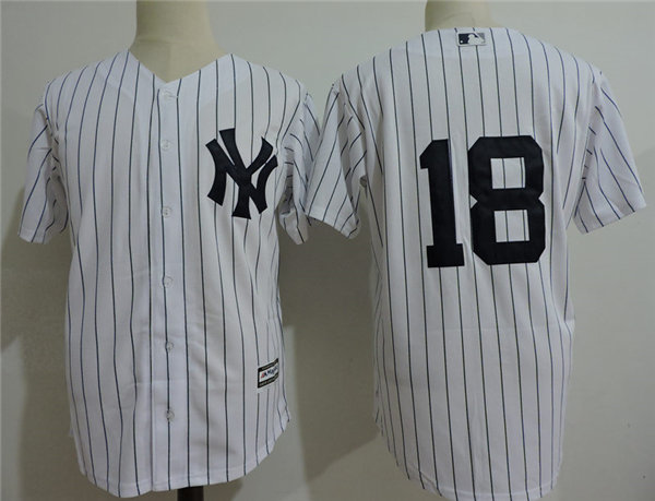 Men's New York Yankees #18 SCOTT BROSIUS White Cool base Baseball Jersey