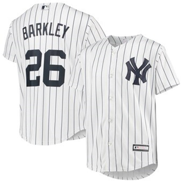 New York Yankees #26 Saquon Barkley White MLB x NFL Replica Player Jersey