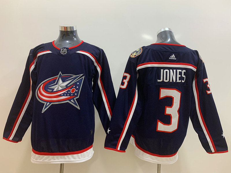 Men's Columbus Blue Jackets #3 Seth Jones adidas Navy Hockey Jersey