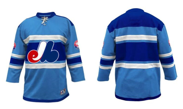 Montreal Expos Royal Blue Cooperstown Crested Home Run  Hockey Jerseys