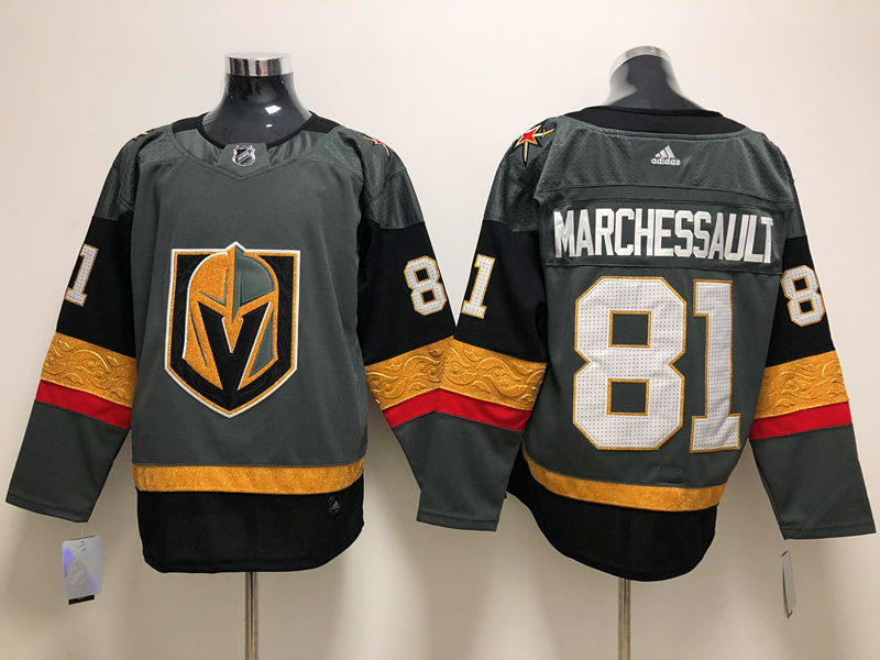 Men's Vegas Golden Knights #81 Jonathan Marchessault Adidas Gray Jersey