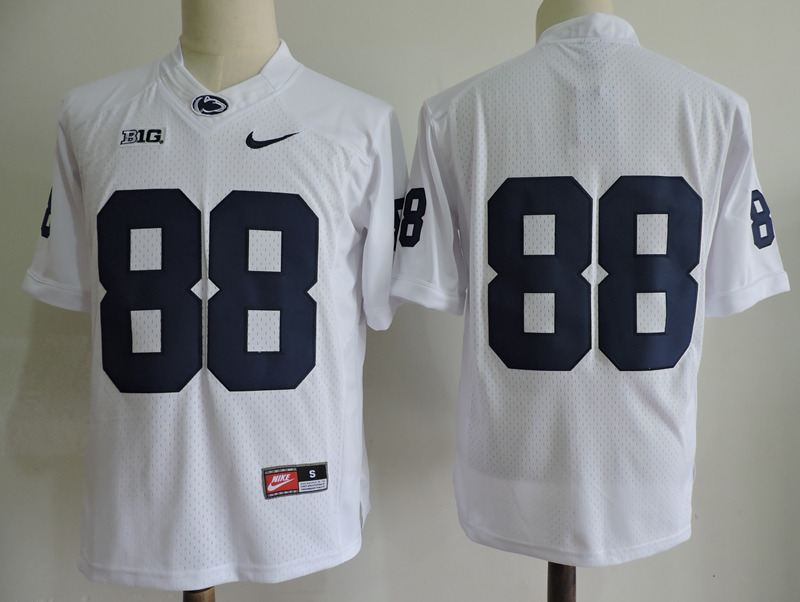 Mens Penn State Nittany Lions #88 Mike Gesicki White Football Jersey-Without Name