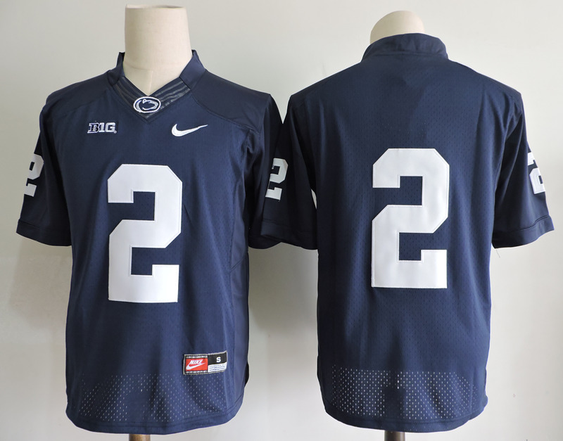 Mens Penn State Nittany Lions #2 Marcus Allen Navy Football Jersey -Without Name