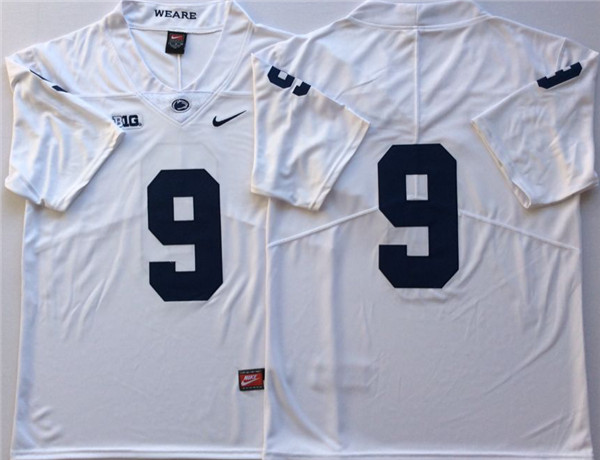 Mens Penn State Nittany Lions #9 TRACE McSORLEY White Football Jersey-Without Name