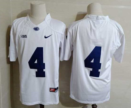 Mens Penn State Nittany Lions #4 Ricky Slade White Football Jersey-Without Name